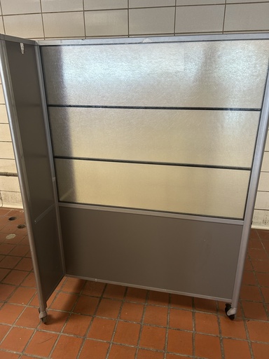 5x4 Mobile Grey Frosted Plexiglass Divider/Partition Wall