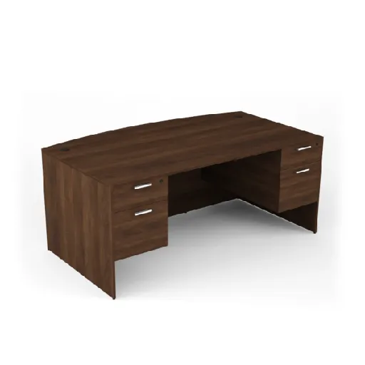 Euroline 36x71 Dbl Ped Desk Walnut