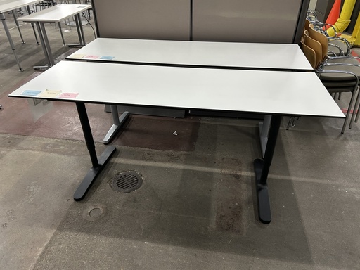 [PRM-PLBE2472-WH/MO] DK 24x72 Beveled Table Top White/Mocha, T- legs