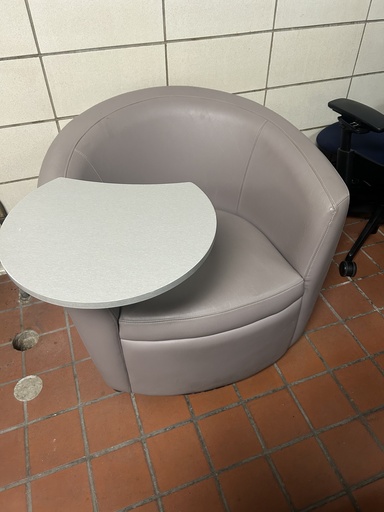 Lobby Chair Grey Swing Table