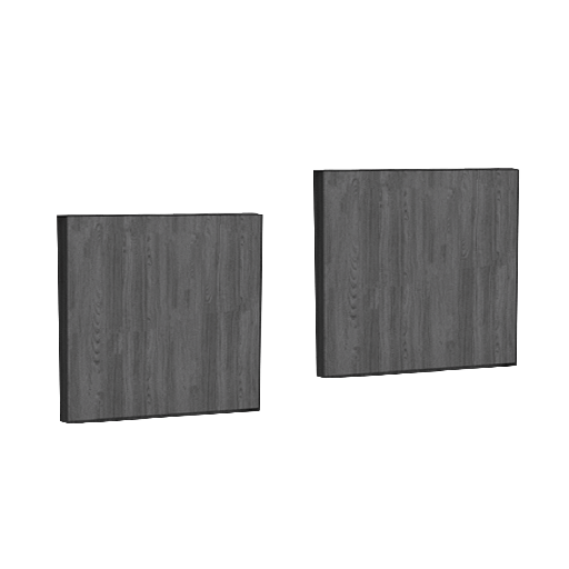 [WD66SG] Euroline Open 66" Hutch doors Grey (pair)