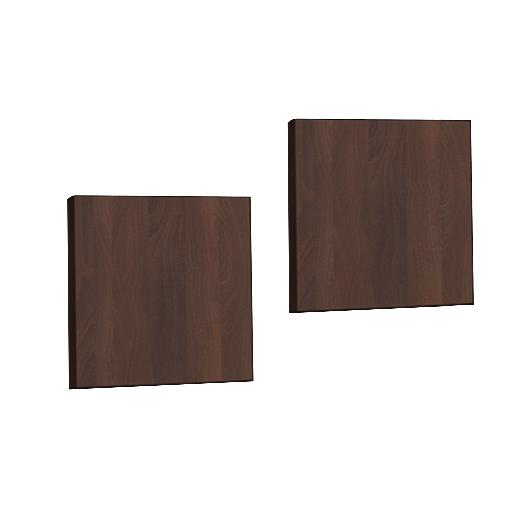 [WD66WN] Euroline Open 66"Hutch doors Walnut (pair)