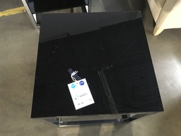 End Table Black Glass
